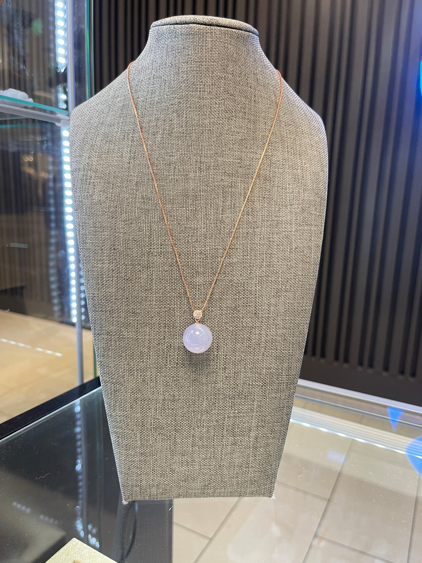 Pink crystal necklace