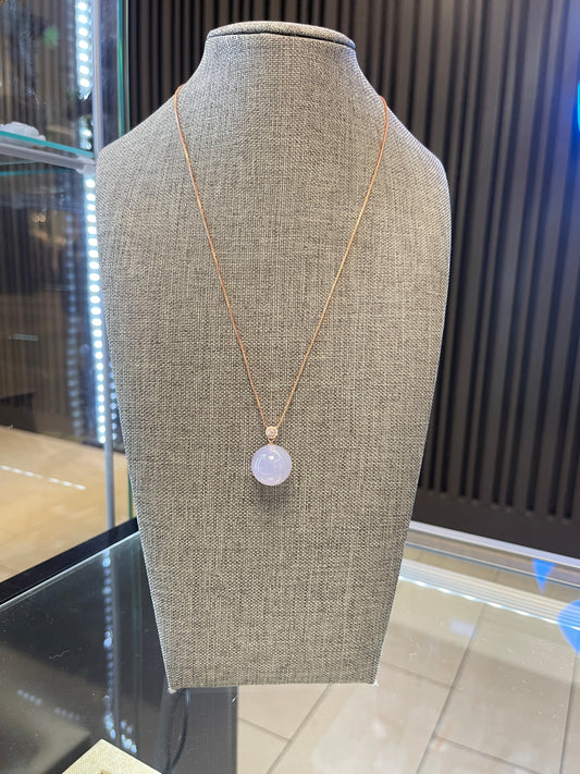 Pink crystal necklace