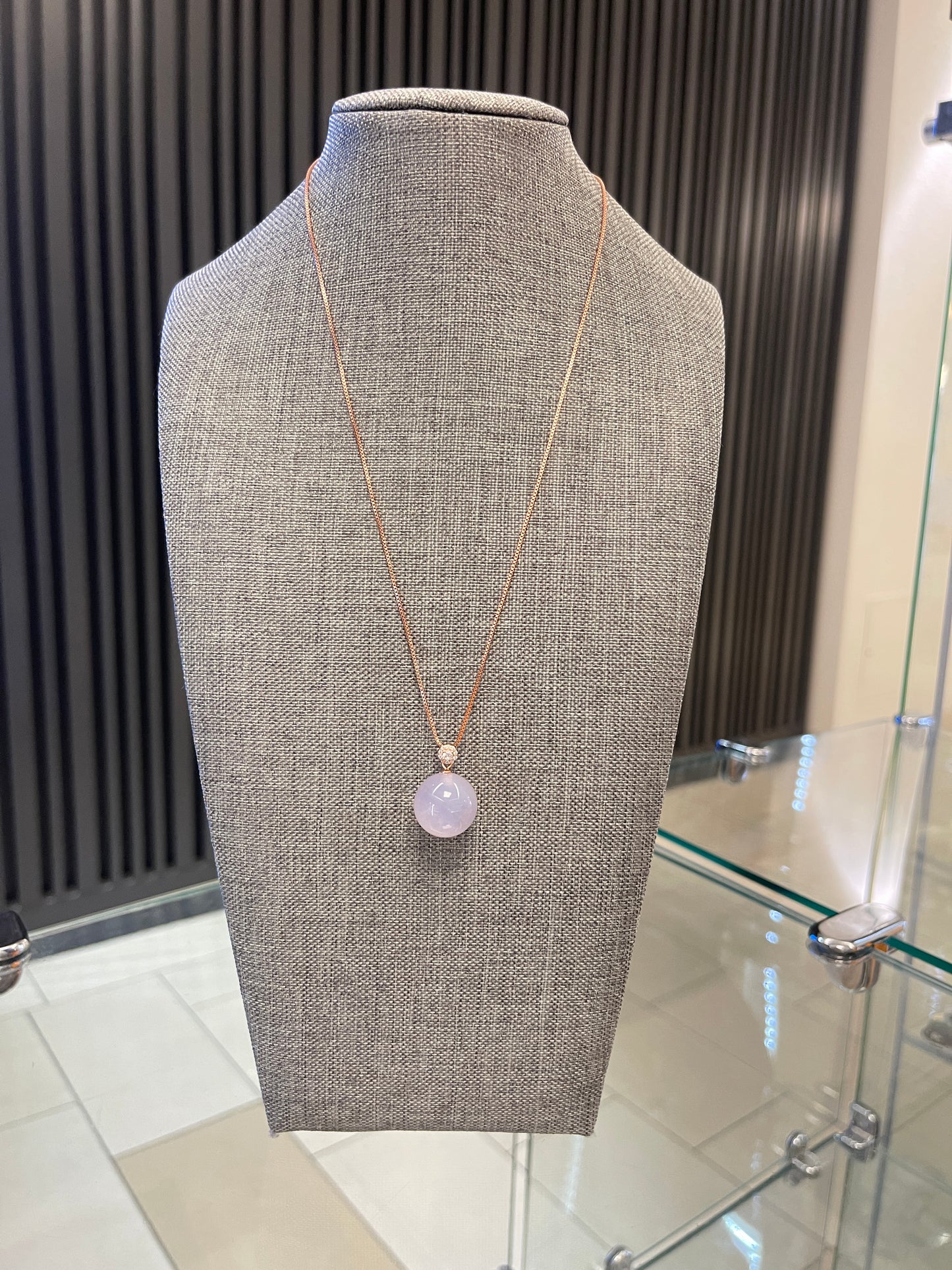 Pink crystal necklace