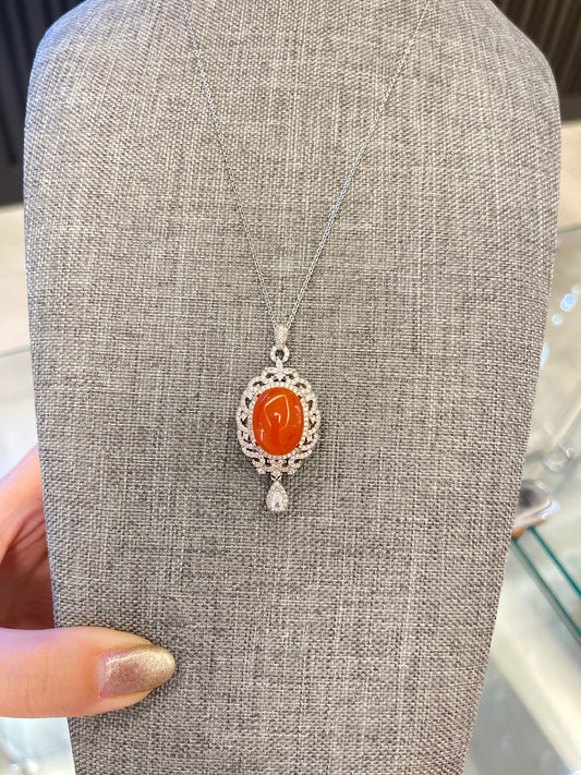 Southern red agate necklace
