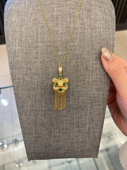 Jade necklace--tiger