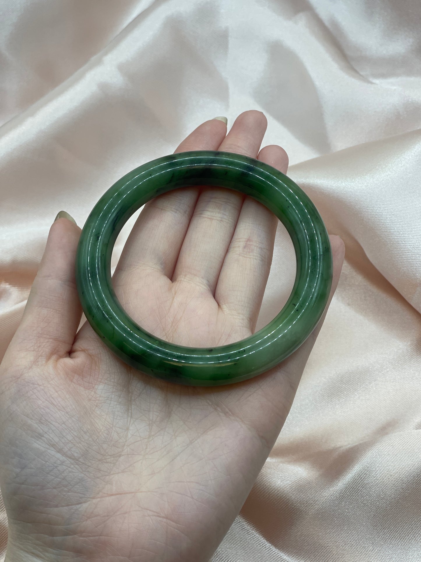 58.2mm Russia Green Jade Bangle