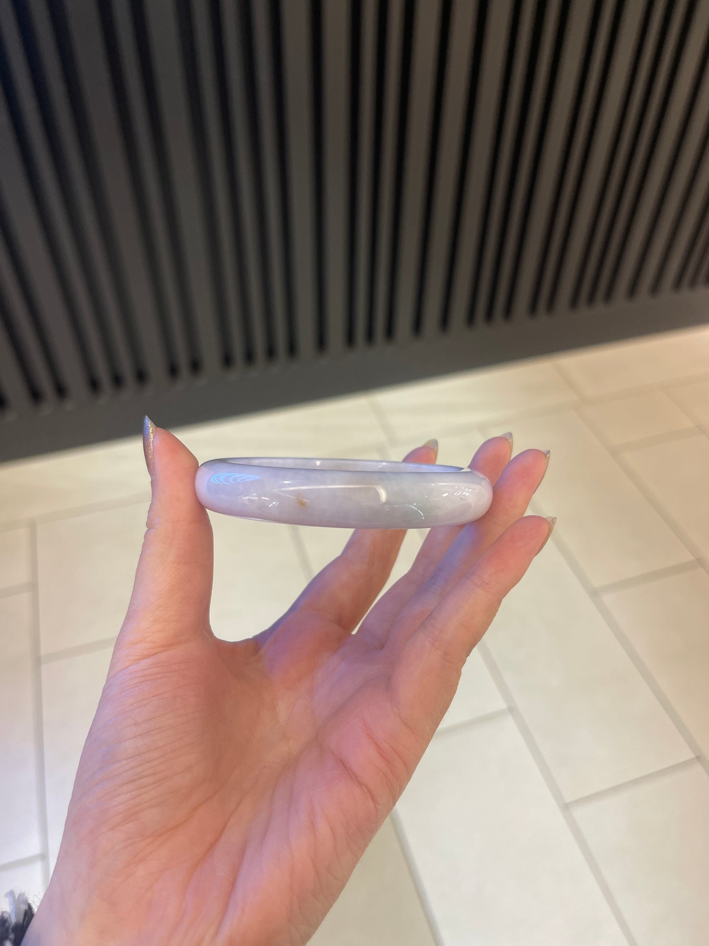 59.5mm Burmese Jadeite Bangle Grade A