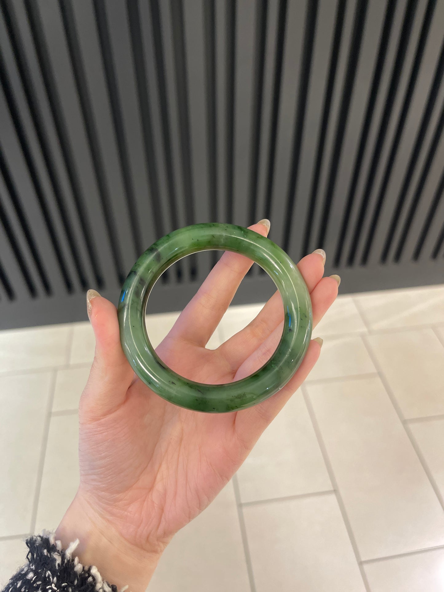 58.2mm Russia Green Jade Bangle