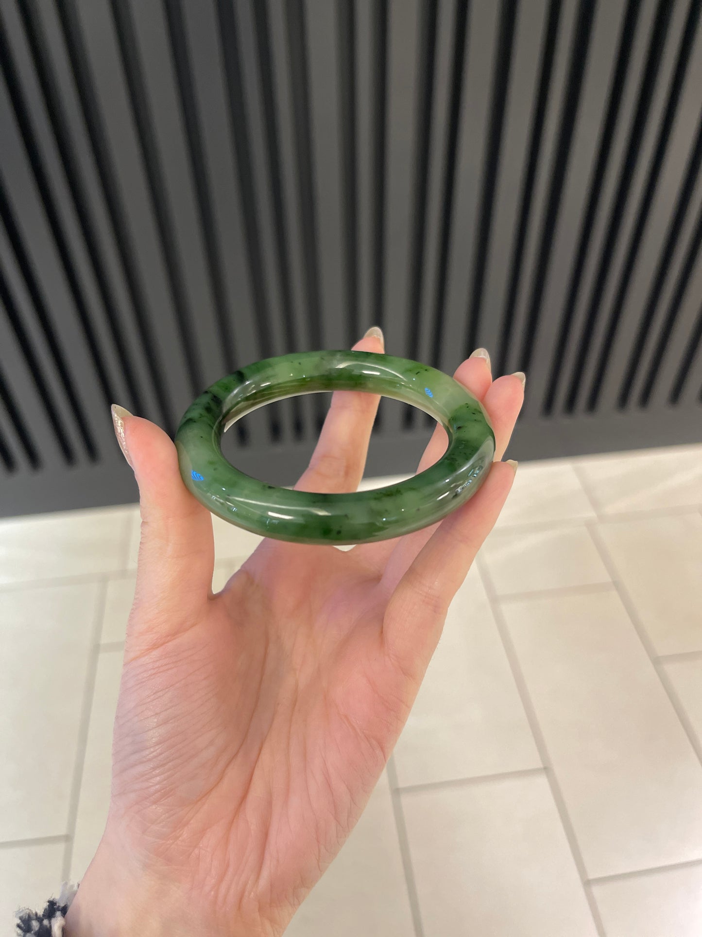 58.2mm Russia Green Jade Bangle