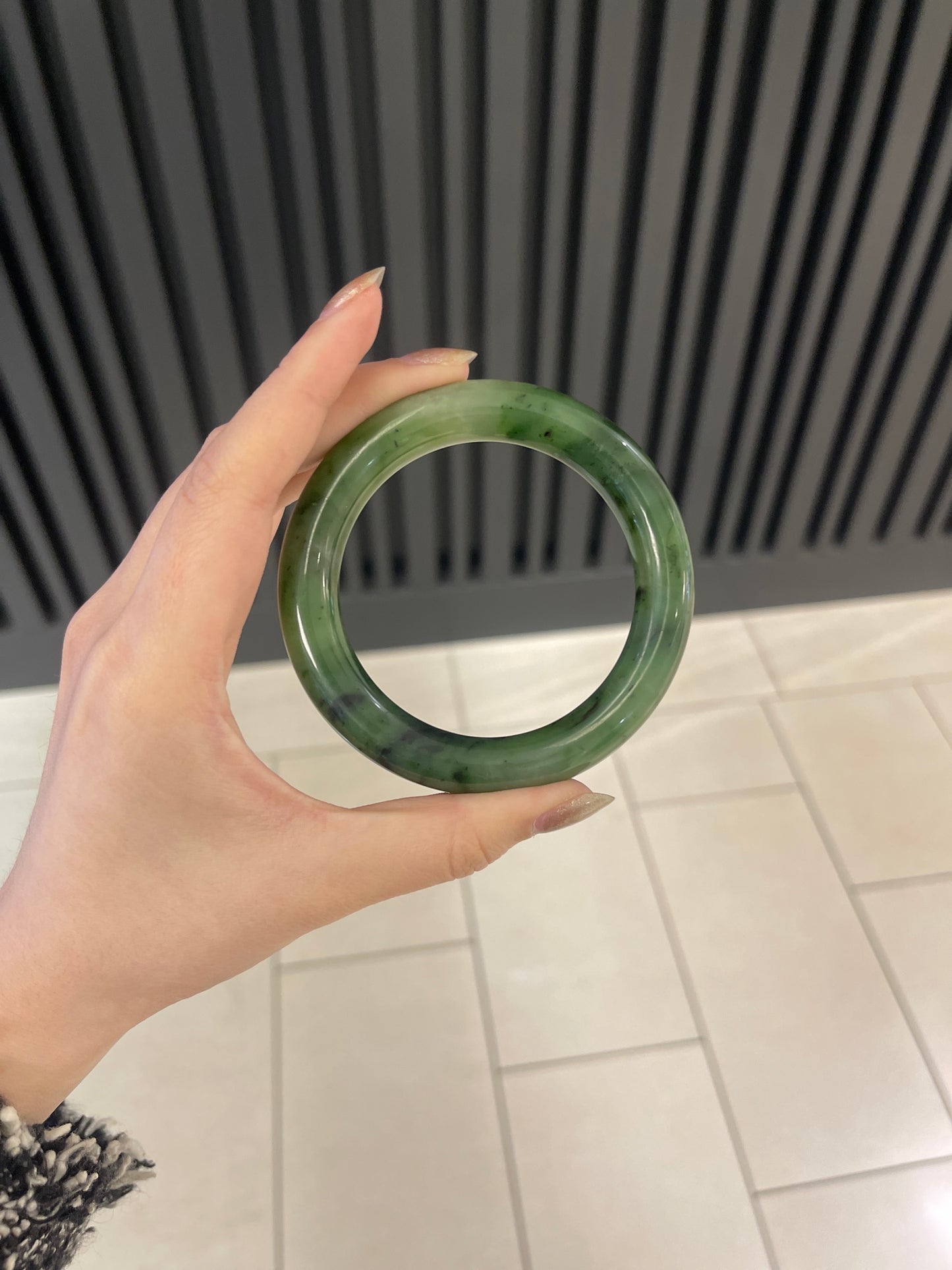 58.2mm Russia Green Jade Bangle
