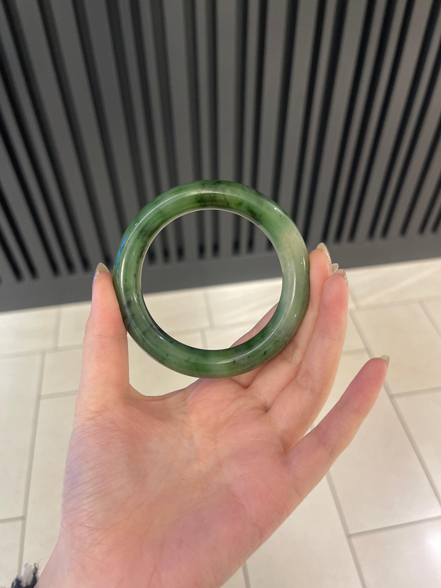 58.2mm Russia Green Jade Bangle