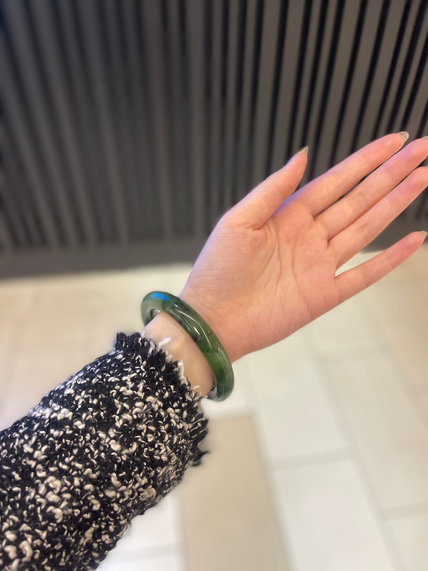 58.2mm Russia Green Jade Bangle