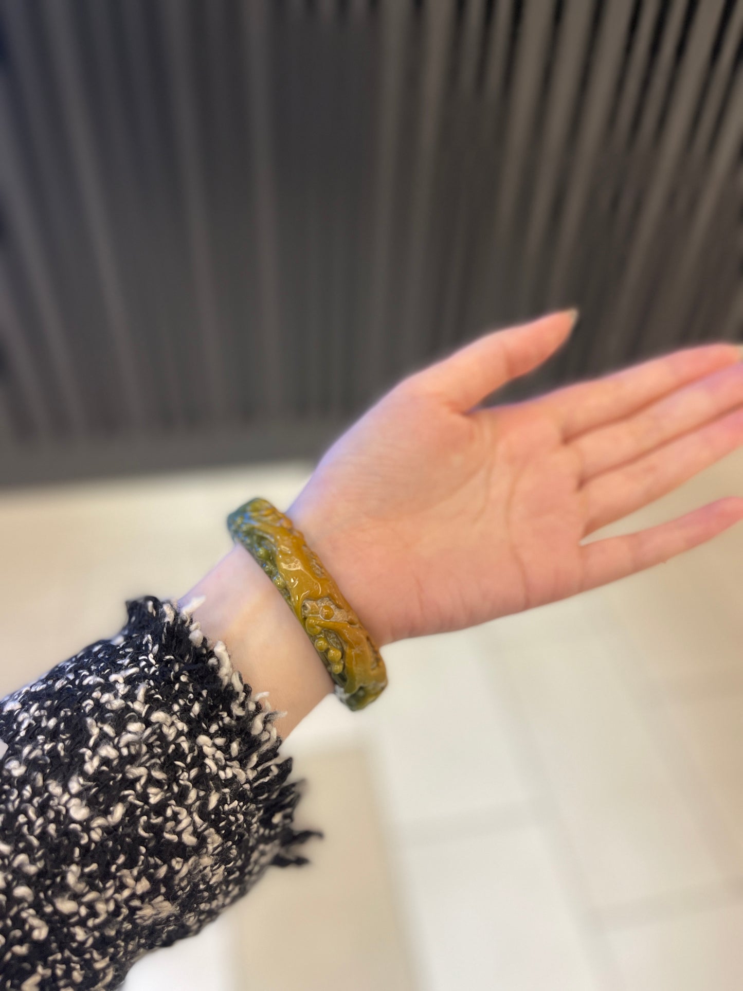 56.9mm Burmese Jadeite Bangle