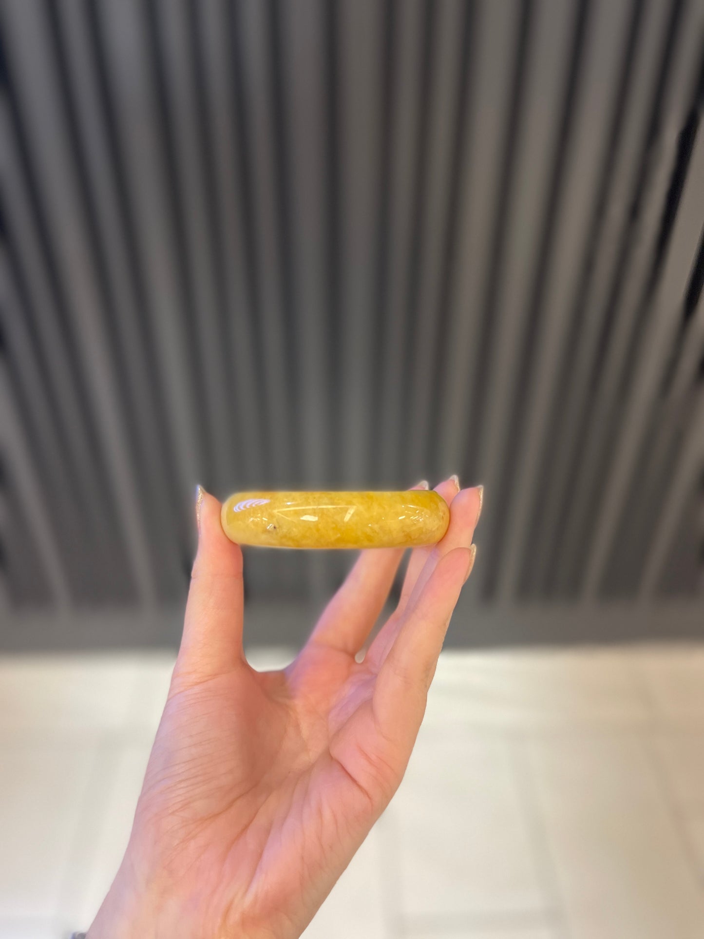 53.9mm Yellow Burmese Jadeite Bangle Grade A
