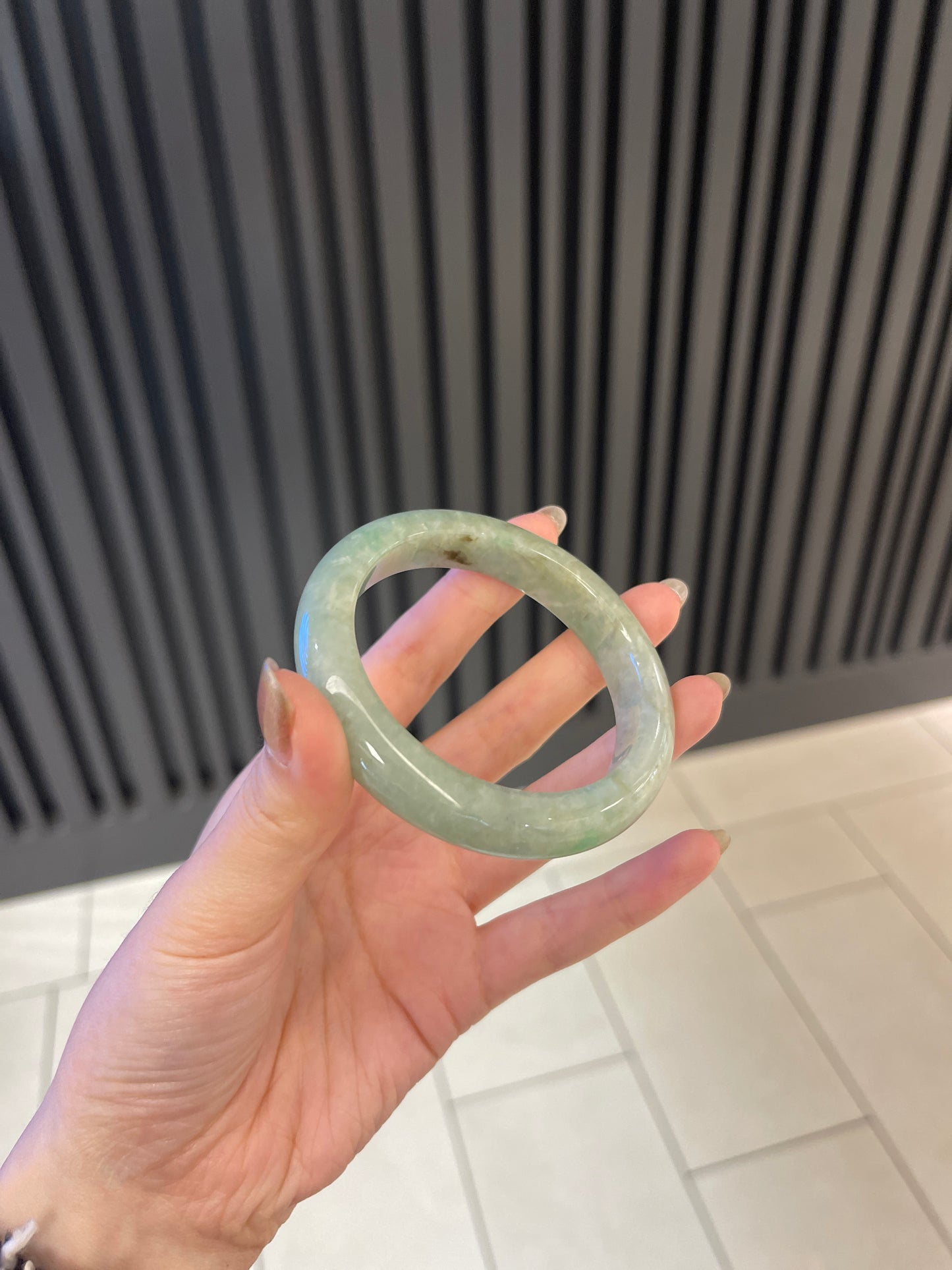 55.9mm Burmese Jadeite Grade A Bangle