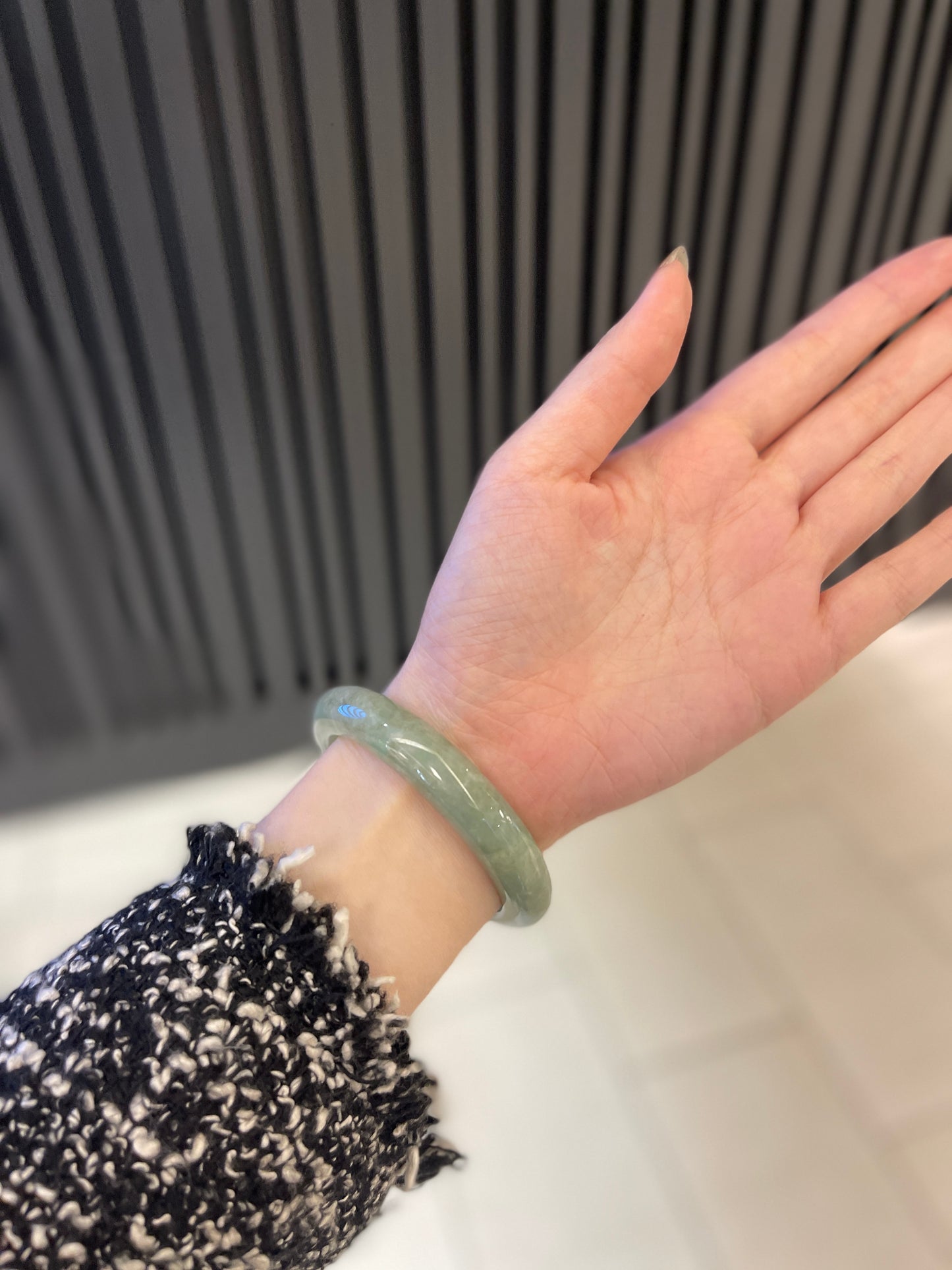 55.9mm Burmese Jadeite Grade A Bangle
