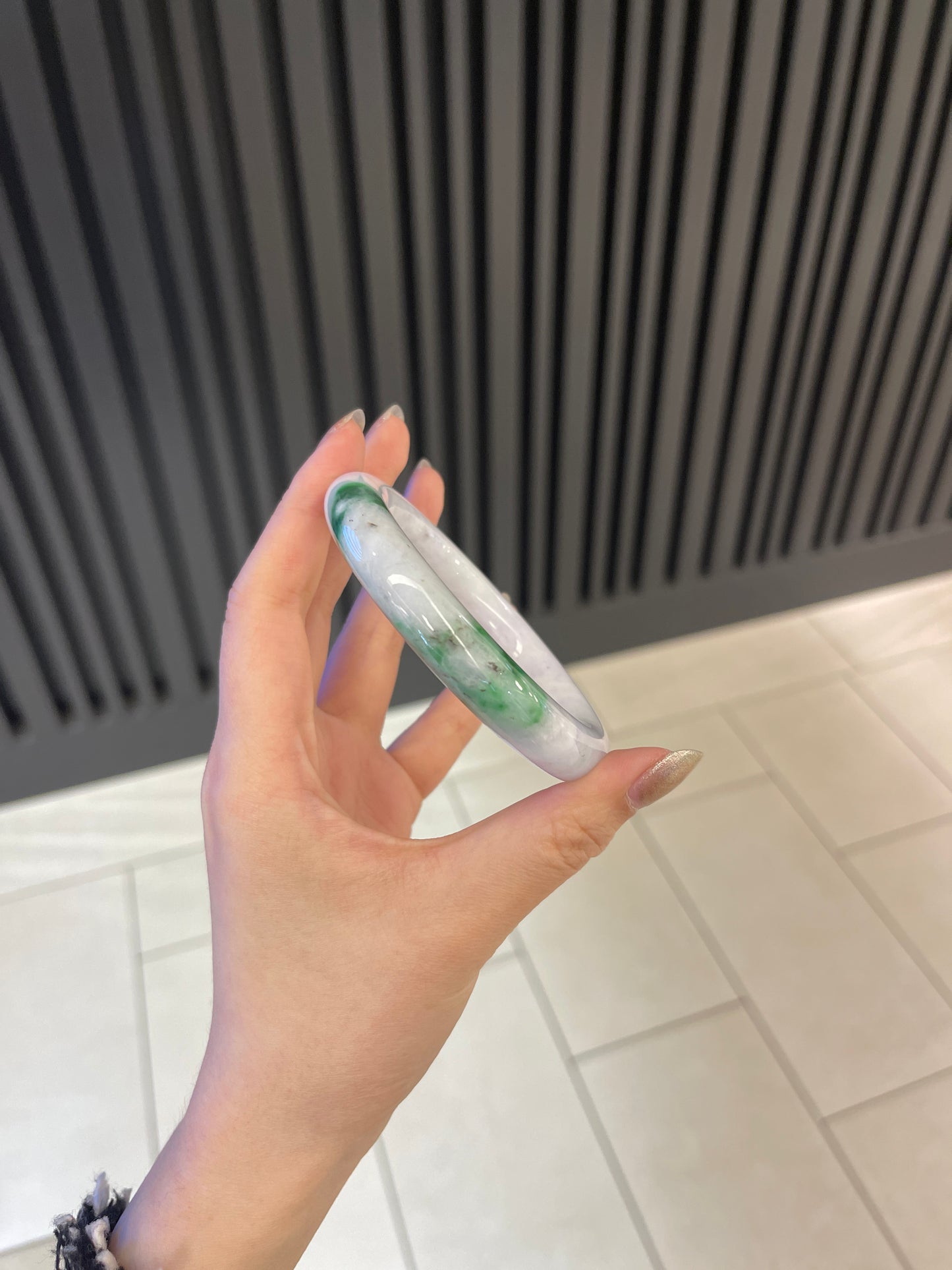 58.5mm Burmese Jadeite Grade A Bangle