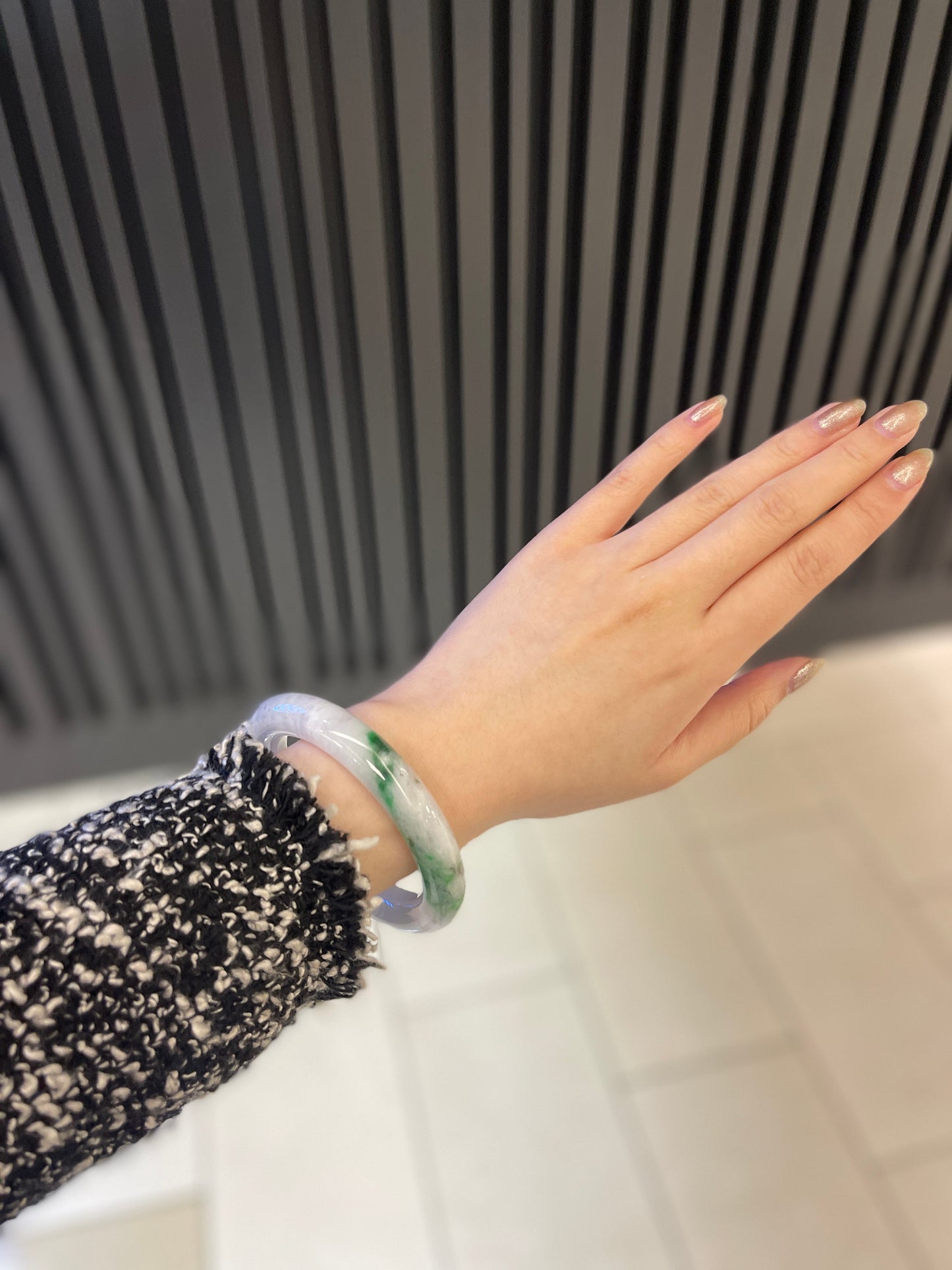 58.5mm Burmese Jadeite Grade A Bangle