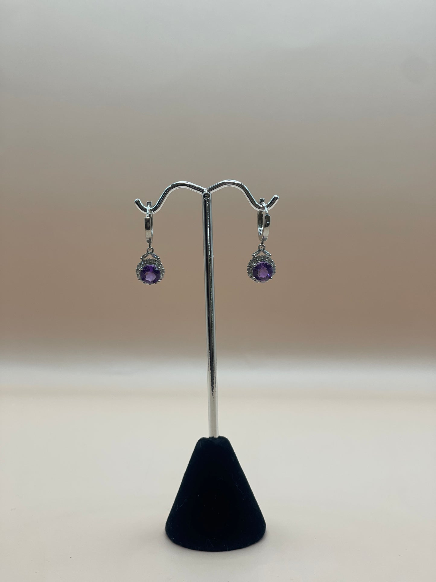 Amethyst sterling earrings