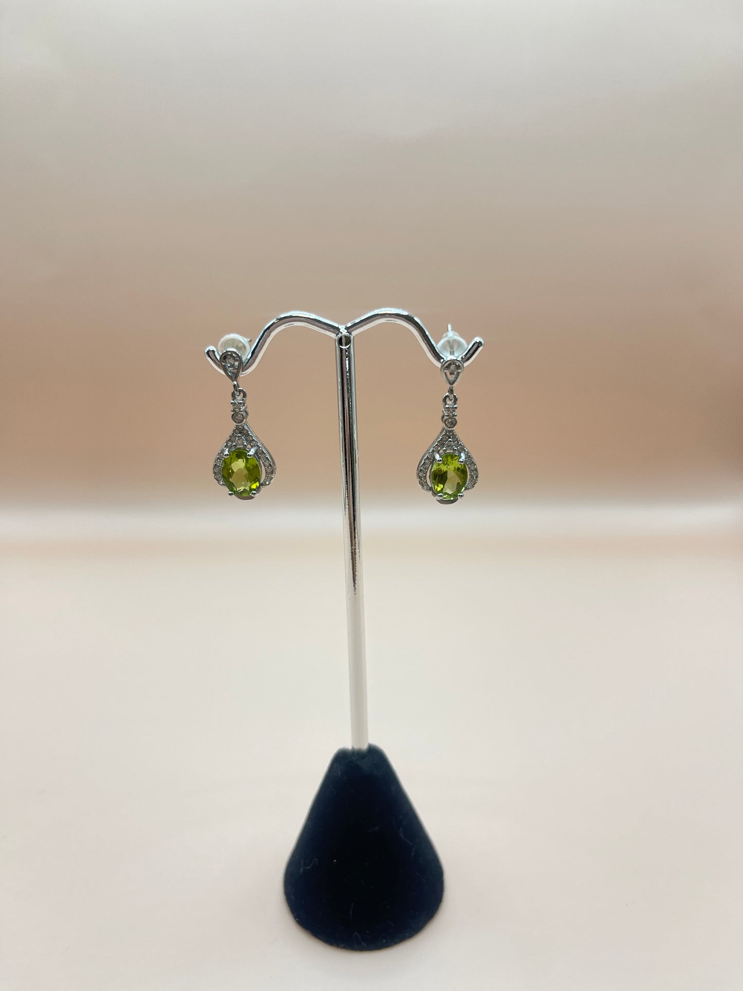 Olivine sterling earrings