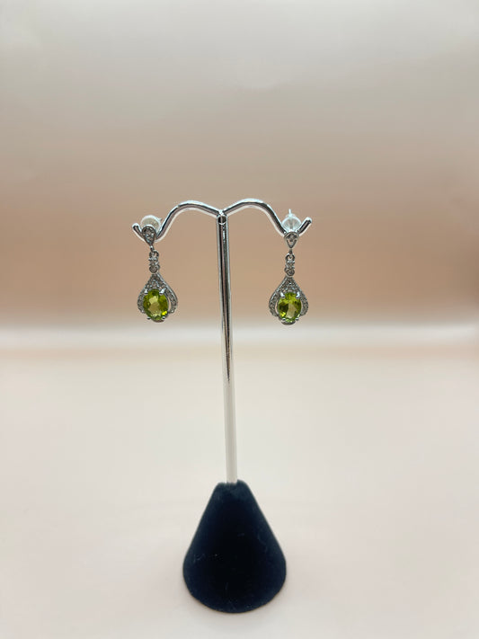 Olivine sterling earrings